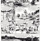 Comic mit mehreren Szenen. Figuren auf Booten. Dialog über Unfug, Fotos und Pläne. Wilde Küstenlandschaft im Hintergrund.