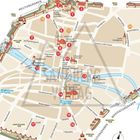 "Plano detallado del castillo: ver interior de la contraportada". Karte von Nürnberg mit Straßen, Gebäuden und Wahrzeichen.