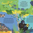 Matriarchinnen: Weibliche Anführer. Alt und weise: Elefantenherden. Lebenslange Verpflichtung: Tüpfelhyänen. Verbündete geben Stärke: Bonobos. Illustration zeigt Tiere in Gruppen.