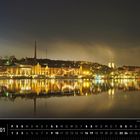 Text: "Schweden 01", "Södermalm in einer Winternacht". Kalenderbild einer beleuchteten Stadtlandschaft am Wasser.