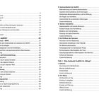 Zwei Spalten mit Seitenzahlen. Themen: Einleitung, AuDHS, Wahrnehmung, Hormone, Kommunikation, Selbstfürsorge, Alltag.