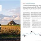 UNESCO-Welterbe: Mont-Saint-Michel. Seite zeigt Reisebeschreibung und Foto vom Mont-Saint-Michel mit Wohnmobil im Vordergrund.