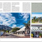 Franschhoek: Historisches Weinstädtchen mit französischem Einfluss, Drakenstein Gebirge, mildes Klima. Café du Vin sichtbar.