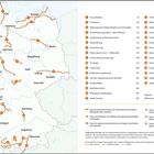 Inhalt: 1. Via Jutlandica, 2. Via Baltica, 3. Pilgerweg der heiligen Brigitta von Schweden, 4. Wunderblutweg, 5. Jacobusweg. Deutschlandkarte mit markierten Pilgerwegen.