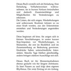 Der Text beschreibt ein Buch als Einladung, Verhaltensweisen wahrzunehmen und Veränderungen anzustoßen. Seite 5.