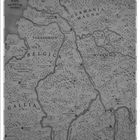 Antike Karte mit Gebieten: 'Römisches Reich und Germanien', Städte: 'Agripina (Köln)', 'Augusta Treverorum (Trier)'.