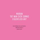 Text: "Warum tut man sich sowas eigentlich an?" Über Beiträge von Jan Frodeno, Sebastian Kienle & Laura Philipp. Rosa Hintergrund.