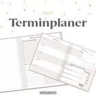 2027 Terminplaner. Enthält Kalenderseiten für Januar mit Wochentagen und Raum für Notizen. Enthält Logo "Grafik Werkstatt“.
