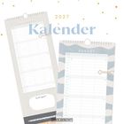 Text: "Kalender 2027", "November", "August". Zwei Kalenderblätter mit Platz für Einträge und einer gepunkteten Linie.