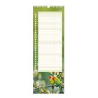 Text: "Mai". Darunter ein Kalender für Mai. Zwei bunte Vögel sitzen auf einem Ast, umgeben von Blüten.