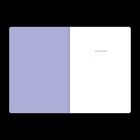 Text: "Dieses Bibeljournal gehört". Eine Seite lila, die andere weiß mit Punkten. Schlichtes, modernes Design.