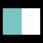 Text: "Dieses Bibliographjournal gehört". Links türkis, rechts weiß mit Text und Platz für Name.