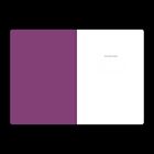 Links violett, rechts weiß mit Text: "Dieses (Bullet)journal gehört" und Punkten darunter.