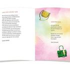 Zwei poetische Texte: "Lass dir's gesagt sein" von Carolin Wahl und "Versprechen" von Anne Steinwart auf farbigem Hintergrund.