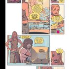 Comic-Illustration: Zwei Frauen sprechen über andere, die langweiliges Bier trinken. Eine sitzt am Computer.
