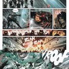 „?!“, „Was zum...?“, „CLIC“, „BOOOOM“, „BLAM“, „VROOF“. Soldaten und eine Explosion in einem Untergrundtunnel.