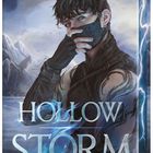 Auf dem Buchcover stehen die Worte "Julia Pauss" und "Hollow Storm". Ein junger Mann mit Maske und Handschuhen schaut ernst.