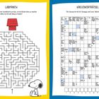 Links: "LABYRINTH. Snoopy möchte zu seiner Hundehütte zurück..." Rechts: "KREUZWORTRÄTSEL. Die Lösung verrät dir..."