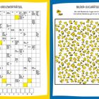 Links ist ein Kreuzworträtsel. Rechts eine Illustration mit dem Titel "Bilder-Suchrätsel" von Woodstock.