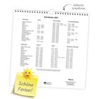 „Schulferien 2027“ Kalender mit Ferienzeiten für deutsche Bundesländer. Haftnotiz mit „Schöne Ferien!“ und lachender Sonne.