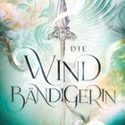 "Sabine Schulter", "Die Windbändigerin", "Die Chroniken von Atulis 3". Eine dekorative Lanze und wirbelnde Muster.