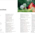 "Inhaltsverzeichnis Vorwort 4 Fika 9 Basics & Infos zu den Rezepten 10 Rezepte 14 Frühling 18 Sommer 70. Rechts ein rotes Holzhäuschen."