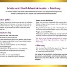 Schätz-mal!-Duell-Adventskalender – Anleitung. 24 Aufgaben für Spieltage. Punkte für Schätzfragen. Sieger am Heiligabend.