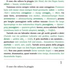 Text: "Il cane che odiava la pioggia" mit italienisch-deutscher Übersetzung. Darunter beginnt die Erzählung.