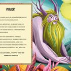 "Vorwort: Wenn du dieses Buch in den Händen hältst, dann weil du Ungeheuer liebst... Vor allem aber ... wappne dich mit viel Geduld!"

Illustration mit einem baumartigen Ungeheuer, einem Mädchen und einem Hund in bunter Landschaft.