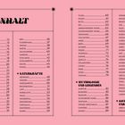 Inhalt in schwarzer Schrift auf rosa Hintergrund, gegliedert in Tiere, Naturkräfte, Mythologie, Götter und Spiritualität.