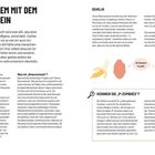 **DAS PROBLEM MIT DEM BEWUSSTSEIN** behandelt künstliche Intelligenz und Bewusstsein. Erwähnt "Qualia" und "P-Zombies". Eine Illustration zeigt dezent farbige Formen, darunter eine gelbe Banane.