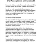 Einleitung: Die Preisexplosion im Supermarkt. Reflexion über steigende Kosten beim Einkauf von Lebensmitteln im Frühjahr 2022.