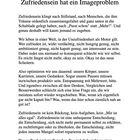"Einleitung. Zufriedensein hat ein Imageproblem." Text beschreibt, wie Unzufriedenheit als Motor gilt und Zufriedenheit misstrauisch macht.