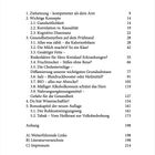 Inhaltsverzeichnis mit Themen zu Gesundheit, Ernährung und Wissenschaft. Kapitelnummern und Seitenzahlen sind angegeben.