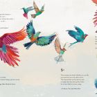 "FEBRUARY. 2nd. 'Hope' is the thing with feathers..., Emily Dickinson. 3rd. Hoping..., Jasmine Warga. 4th. Be as a bird..., Victor Hugo. 5th. The moment you doubt..., J. M. Barrie." Eine bunte Illustration von fliegenden Vögeln.