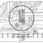 "LET'S GO!" steht auf einem Banner. Ein Footballspieler und eine Cheerleaderin sitzen in leeren Tribünen.