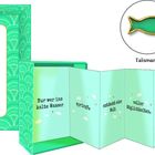 Ein kleiner Glücksfisch nur für dich. Talisman. Nur wer ins kalte Wasser springt, entdeckt eine Welt voller Möglichkeiten. Trau dich!