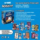 „Das rasante Spiel für flinke Köpfe! 55 Karten • 7 Minispiele • Unbegrenzter Spielspaß.“ Enthält eine Spielanleitung und Spielkartenabbildungen.