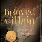 "Broschüre mit Texten: 'beloved villain', 'You can't run from me', 'English edition by everlove'. Abstrakte dunkle Muster."