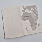 Text: "ARGENTINIEN", "TEIL 3", "TRANSAFRIKA", "2014 - 2015". Schwarz-weiß Karte von Afrika mit Routenverlauf.