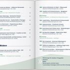 Texte wie "Labyrinth aus Wasser – Lübbenau (Spreewald)" und "Im Süden" markieren Wanderungen. Nummern und Orte sind aufgelistet.