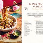 BIANG-BIANG-NUDELN Szechuan Style. Zutatenliste und Zubereitungsschritte für ein Nudelgericht mit pikanten Saucen.