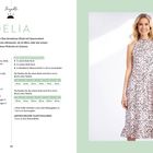 Projekt: DELIA. Ein Sommertraum! Das ärmellose Kleid mit Saumvolant ist perfekt für warme Tage. Links: Anleitung. Rechts: Frau im Kleid.