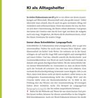 Seite 92. Titel: "KI als Alltagshelfer". Text über KI-Unterstützung und LanguageTools. Stiftung Warentest Logo unten.