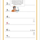 Fenchel-Nektarinen-Salat Rezept. Kalender für September 2027 mit Illustrationen und Tipps zu Fenchel, Nektarinen und Besteck.