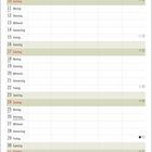 Text oben: Name, Tage, KW 40-44. Illustration unten: "Horch! Was ist das?" "Ein TikTok!" Oktober.