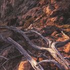 "Oktober" steht groß auf einem Kalender, unten sind die Tage abgebildet. Oben eine Felslandschaft mit dramatischem Himmel.