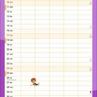 Kalenderblatt für Oktober, Tabelle mit Wochentagen und Feiertagen. Illustration: Kind schnitzt lachenden Kürbis.