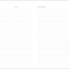 Zwei Seiten mit Spaltenüberschriften: "Reiseplanung", "Ziel", "Datum", "Nicht vergessen". Darunter Linien zum Ausfüllen.