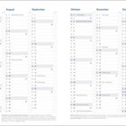 Jahresplaner 2028, Monate und Wochenenden mit Feiertagen: Erntedankfest, Tag der Deutschen Einheit, Advent, Weihnachten, Silvester.